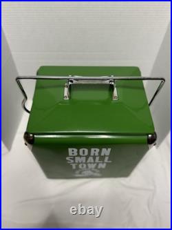 Rolling Rock Carry Cooler Green & White with Bottle Opener USA VINTAGE EUC Rolling Rock Carry Cooler Green & White with Bottle Opener USA VINTAGE EUC