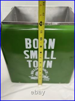 Rolling Rock Carry Cooler Green & White with Bottle Opener USA VINTAGE EUC Rolling Rock Carry Cooler Green & White with Bottle Opener USA VINTAGE EUC