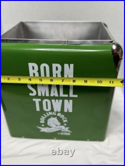 Rolling Rock Carry Cooler Green & White with Bottle Opener USA VINTAGE EUC Rolling Rock Carry Cooler Green & White with Bottle Opener USA VINTAGE EUC