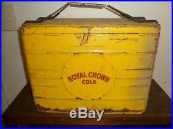 Royal Crown Cola Antique Metal Display Cooler Soda Advertising 1950's USA Made