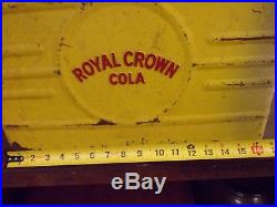 Royal Crown Cola Antique Metal Display Cooler Soda Advertising 1950's USA Made