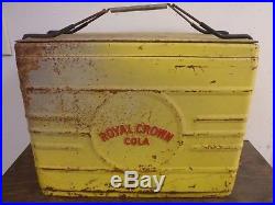 Royal Crown Cola Antique Metal Display Cooler Soda Advertising 1950's USA Made