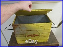 Royal Crown Cola Antique Metal Display Cooler Soda Advertising 1950's USA Made