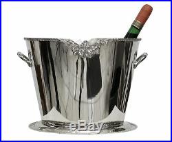 Sektkühler Weinkühler Flaschenkübel Sektkübel Metall 34cm Schale wine cooler