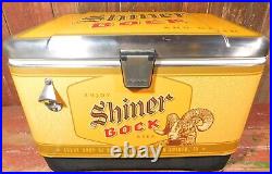 Shiner Bock HTF Beer Heavy Igloo Cooler 54 Quart Picnic Bar Man Cave Rare NEW