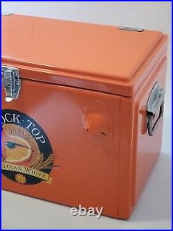 Shock Top Belgium White Orange Metal Cooler 18x12 (OD) Ice Chest Box EUC