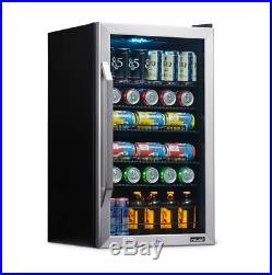 Small Beverage Cooler Refrigerator 126 Can Newair Mini Fridge Wine Beer Bottles