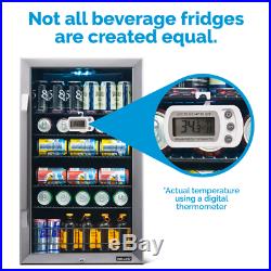 Small Beverage Cooler Refrigerator 126 Can Newair Mini Fridge Wine Beer Bottles