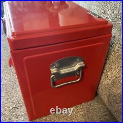 Small busch light apple metal cooler with bottle opener Promo Read