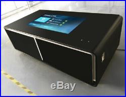 Smart Home Touchscreen Coffee Table Computer with Refrigerated Cooler Drawers