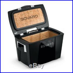 Sovaro 45-Quart Luxury Cooler (Black with Chrome Accents)