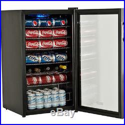 Stainless Steel Beverage Refrigerator Compact Drink & Wine Cooler Mini Fridge