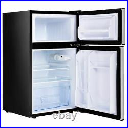 Stainless Steel Refrigerator Small Freezer Cooler Fridge Compact 3.2 cu ft. Unit