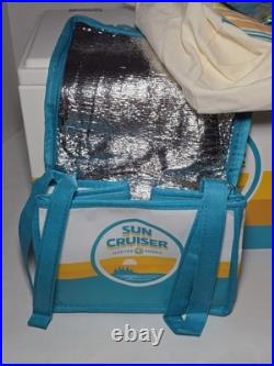 Sun Cruiser Super Rare Metal Promo Cooler With Tote, Travel Cooler, 2 Can Koozies