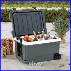 Sunjoy Patio Coolers Outdoor Solar Impact Resistant 60-Quart Castlerock Grey