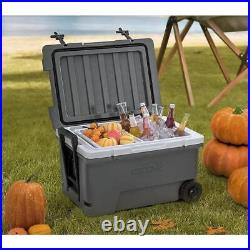 Sunjoy Patio Coolers Outdoor Solar Impact Resistant 60-Quart Castlerock Grey