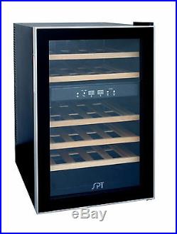 Sunpentown SPT Dual-Zone Thermo-Electric Wine Cooler withWodden Shelves WC-2463W