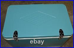 Super Clean in Box Vintage Snow-Lite AQUA 5215 B704 Metal Coleman Cooler