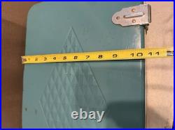 Super Rare Vintage Coleman Diamond Plate Logo Metal Green Teal Cooler