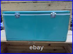 THERMOS, Holiday Ice Chest Cooler, Turquoise LARGE 28x13.5x13 NOT RUSTY, DENTED