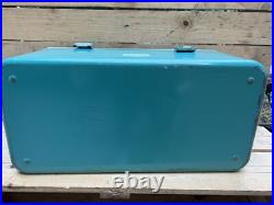 THERMOS, Holiday Ice Chest Cooler, Turquoise LARGE 28x13.5x13 NOT RUSTY, DENTED