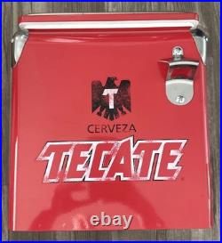 Tecate Cerveza Retro Metal Cooler (Official) (2017)
