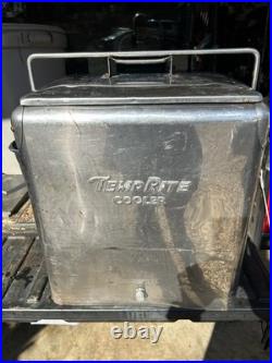 TempRite Metal Ice Box Cooler Silver TempRite Cooler very rare