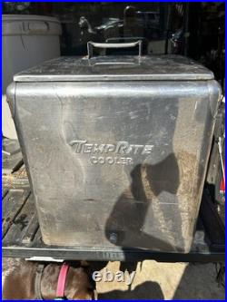 TempRite Metal Ice Box Cooler Silver TempRite Cooler very rare