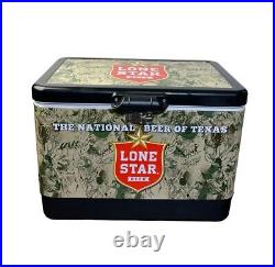 The National Beer of TEXAS Lone Star Beer Metal & Plastic Cooler Ice Chest NEW