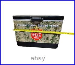 The National Beer of TEXAS Lone Star Beer Metal & Plastic Cooler Ice Chest NEW