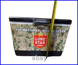 The National Beer of TEXAS Lone Star Beer Metal & Plastic Cooler Ice Chest NEW