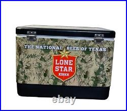 The National Beer of TEXAS Lone Star Beer Metal & Plastic Cooler Ice Chest NEW