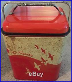 The Traveler Vintage Metal Cooler Ice Chest
