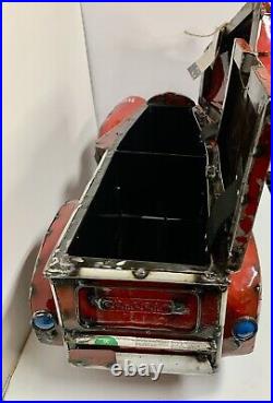 Think Outside THE BIG RED PICKUP TRUCKCooler Metal Art By Aaron Jackson NWT