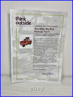 Think Outside THE BIG RED PICKUP TRUCKCooler Metal Art By Aaron Jackson NWT