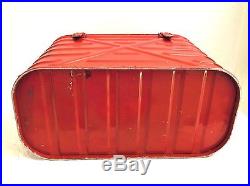 US Knapp-Monarch Co Vintage 1953 Red Metal Ice Chest/Cooler withDry Ice Bucket GC