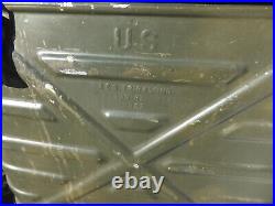 US Military Surplus Metal Insulated Food Storage 3 Compartment Cooler Hot/Cold