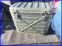 US Military Surplus Metal Insulated Food Storage 3 Compartment Cooler Hot/Cold