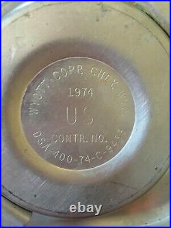 US Military Wyott Corp 1972 Food 1974 Cooler Metal Storage Insulated Container