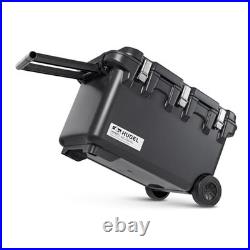 USA Hugel Cooler, Heavy Duty Metal Buckles, Vacuum 64 Qt with Wheels Charcoal USA Hugel Cooler, Heavy Duty Metal Buckles, Vacuum 64 Qt with Wheels Charcoal