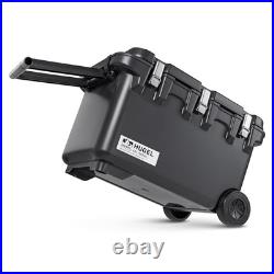 USA Hugel Cooler, Heavy Duty Metal Buckles, Vacuum 64 Qt with Wheels Charcoal USA Hugel Cooler, Heavy Duty Metal Buckles, Vacuum 64 Qt with Wheels Charcoal