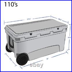 USA Made 110qt Rotomolded Cooler with Wheels Frosted Frog