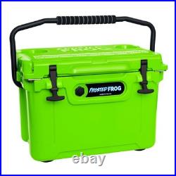 USA Made Rotomolded 20qt Cooler Hard Ice Chest Frosted Frog Rugged