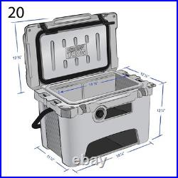 USA Made Rotomolded 20qt Cooler Hard Ice Chest Frosted Frog Rugged
