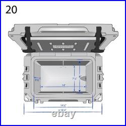 USA Made Rotomolded 20qt Cooler Hard Ice Chest Frosted Frog Rugged