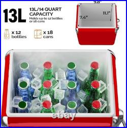 Unique Valentine's Gift for Him Coca-Cola 14Qt Metal Cooler Retro Coke Soda Box