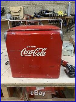 VERY RARE Vintage Metal coca cola cooler/coolbox