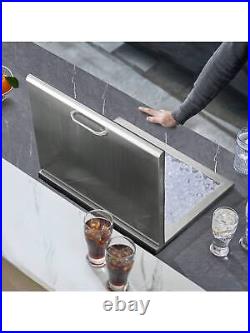 VEVOR Drop In Ice Chest, 20L X 16W X 13H Stainless Steel Ice Cooler