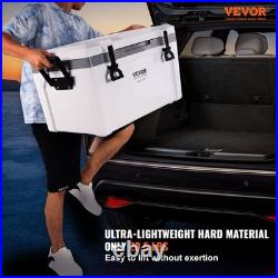 VEVOR Hard Cooler Insulated Portable Cooler 52 Quart 50-Can Capacity Ice Chest