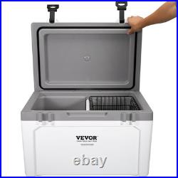 VEVOR Hard Cooler Insulated Portable Cooler 52 Quart 50-Can Capacity Ice Chest